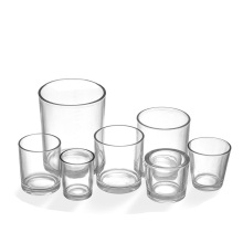 Empty clear glass candle cup jars for soy scented candle making home decoration DIY gift